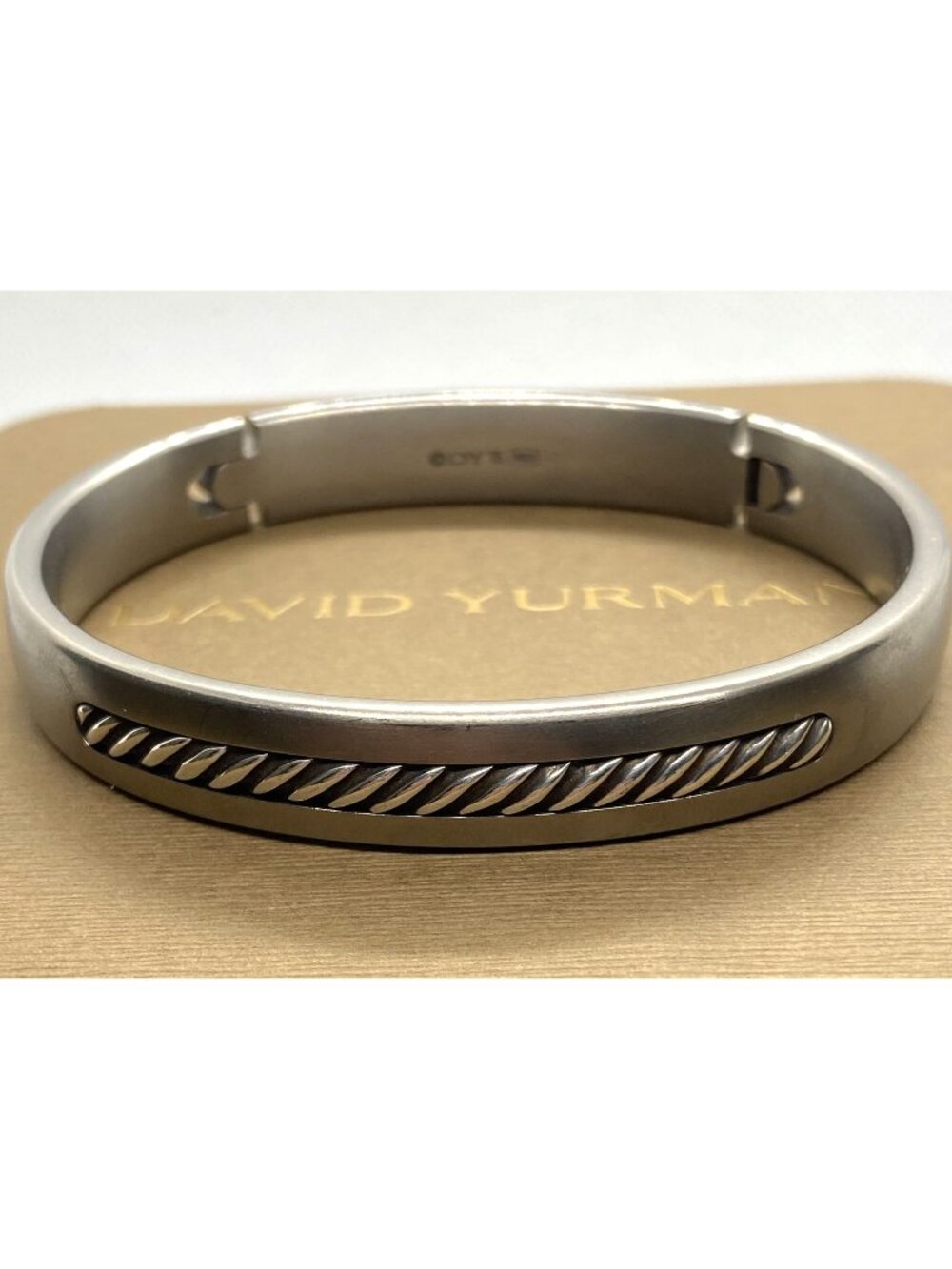 David Yurman Titanium Men's Hinged Bracelet 7.5" 10.7mm Wide